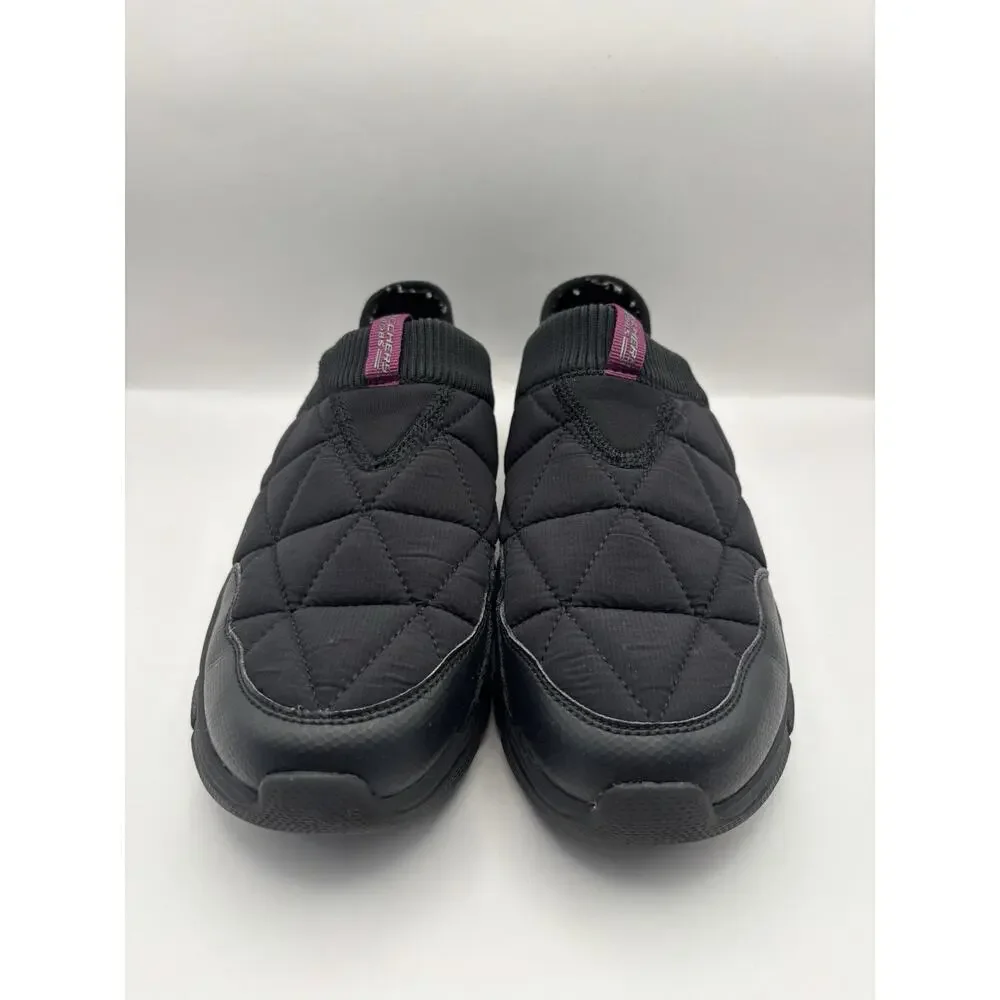 Skechers Bobs Sport B Flex Puffy Slip On Black Shoes Women Size 9.5